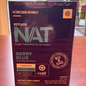 Prüvit KETO//OS NAT Pure Therapeutic Ketones. Berry Blue Charged (caffeinated)